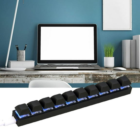 VIVIDCRAFT Non-Magnetic Blue Axis Custom Ten-Key Bar Single-Row Computer Keypad Game Office Design Macro Keyboard Combination Shortcut Key