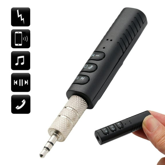 VIVIDCRAFT Pearlescent Bag Set Of Clip-On 3.5mm Bluetooth Adapter Car Bluetooth Hands-Free Audio Receiver 450 Wireless Car Receiver