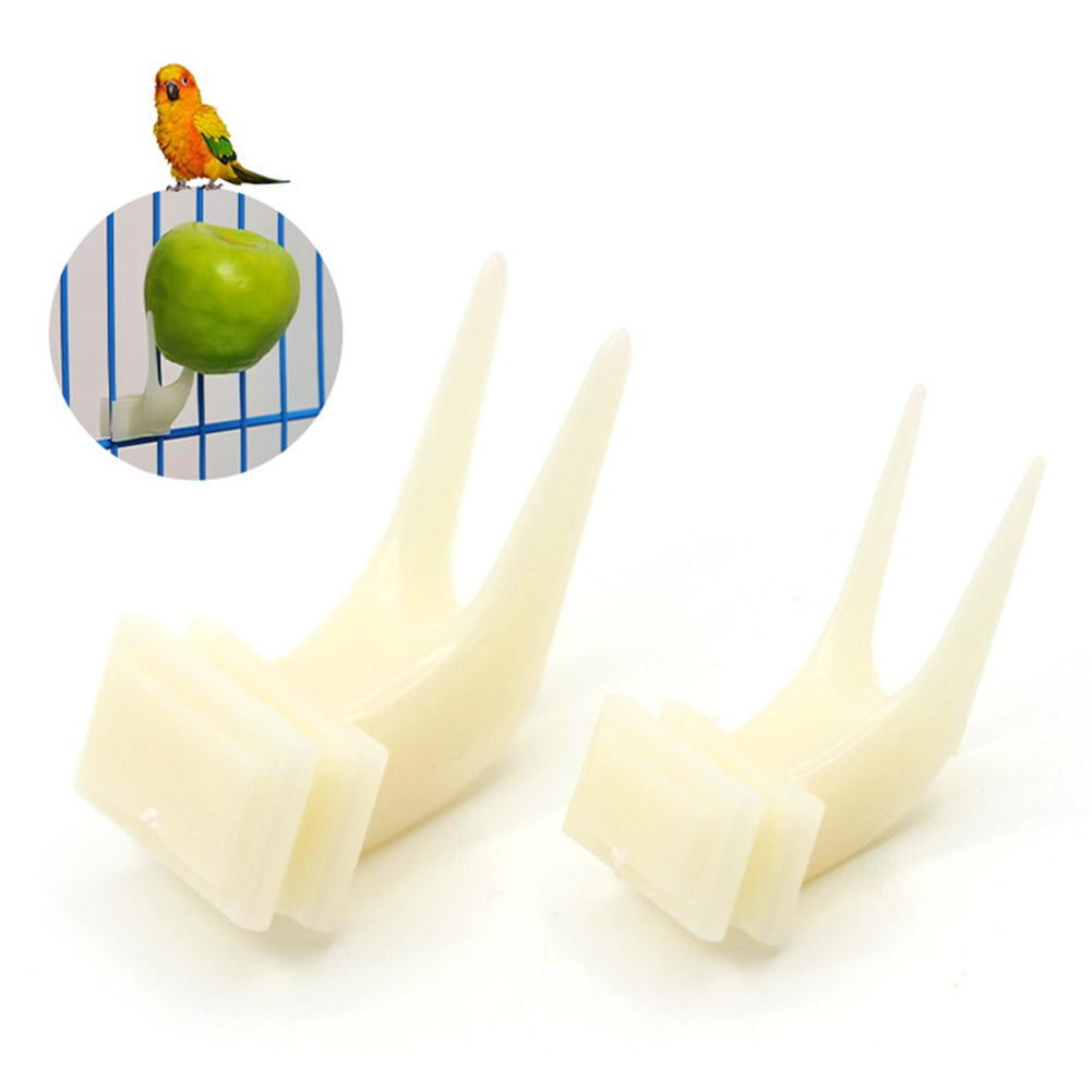 VIVIDCRAFT Pet Product Plastic Fruit Fork For Bird Parrot Macaw Feeder