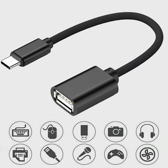 VIVIDCRAFT Red Otg Adapter Type-C To Usb Data Cable Universal