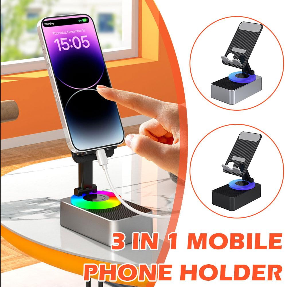 VIVIDCRAFT Skyscraper Gray 3 In 1 Mobile Phone Holder Bluetooth Speaker ...