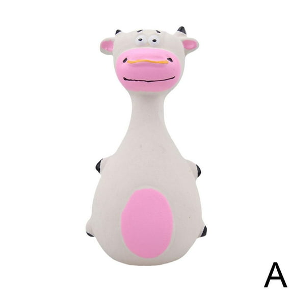 VIVIDCRAFT Squeaky Latex Rubber Dog Toy for Interactive Play, Animal Design Large