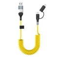 VIVIDCRAFT Super Fast Charger Cord Coiled Spring USB Data Cable