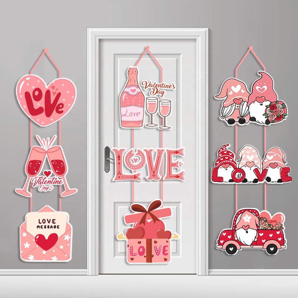 Fiocchi Per Ghirlanda San Valentino - 2 Pezzi In Iuta E Tessuto A Quadri 33x21 5 Cm 487444