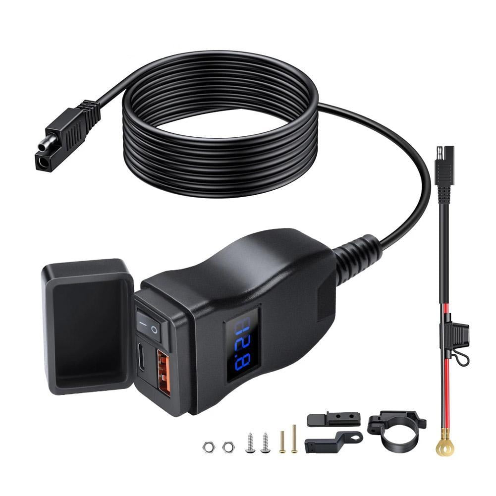 VIVIDCRAFT Waterproof TypeC PD+USB Port Motor Bike Motorcycle Charger