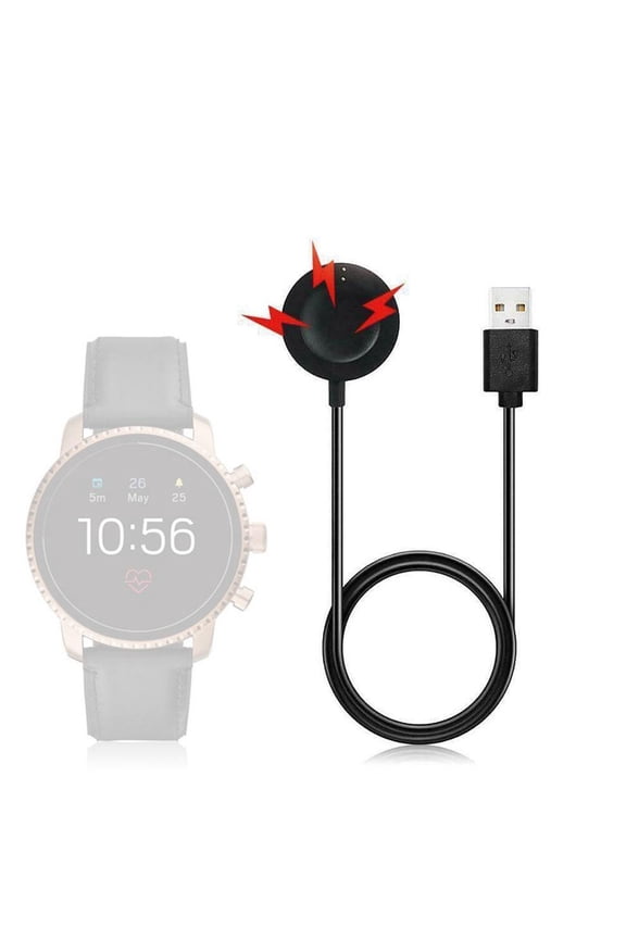 White For Fossil Suitable For Fossil 4 5th Generation Heart Rate Measurement Magnetic Charging Cable