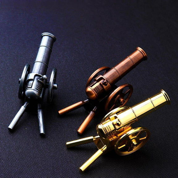 VIVIDCRAFT Mini Cannon Desktop Artillery Model Stainless Steel Metal Mini Cannon That Shoots Firecrackers Military Model Collection Ornaments Decorations