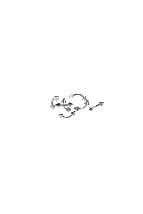 10-100pcs Body Piercing Jewellery Barbell Ring Labret Stud BCR Belly Wholesale-Curved Barbell with cone-1.2mm x 8mm-10PCS