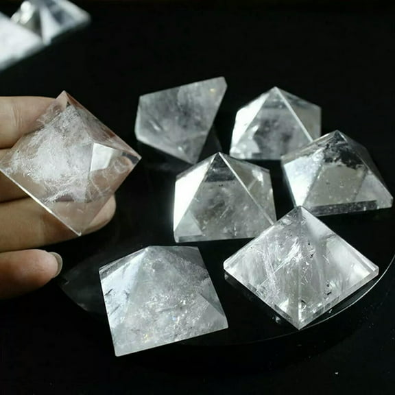 VIVIDELLE 10Pcs Wholesale Natural Clear Quartz Crystal Energy Tower Pyramid Healing Stone