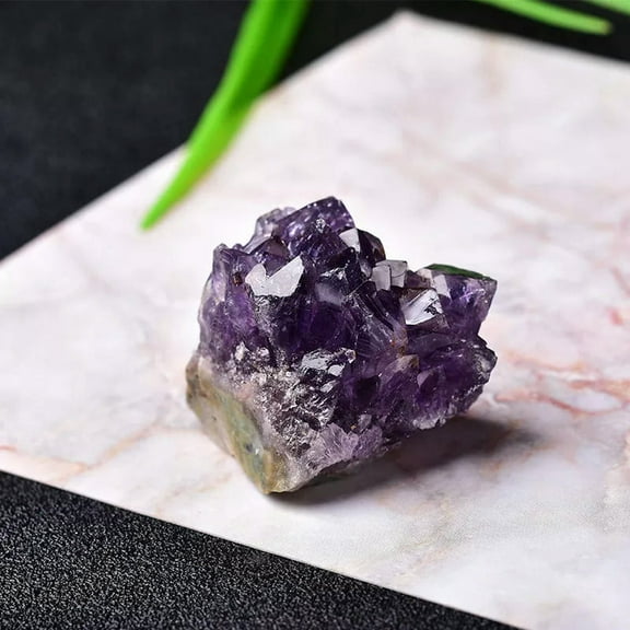 VIVIDELLE 40-50g Natural Purple Amethyst Druzy Geode Quartz Crystal Cluster Stone Healing