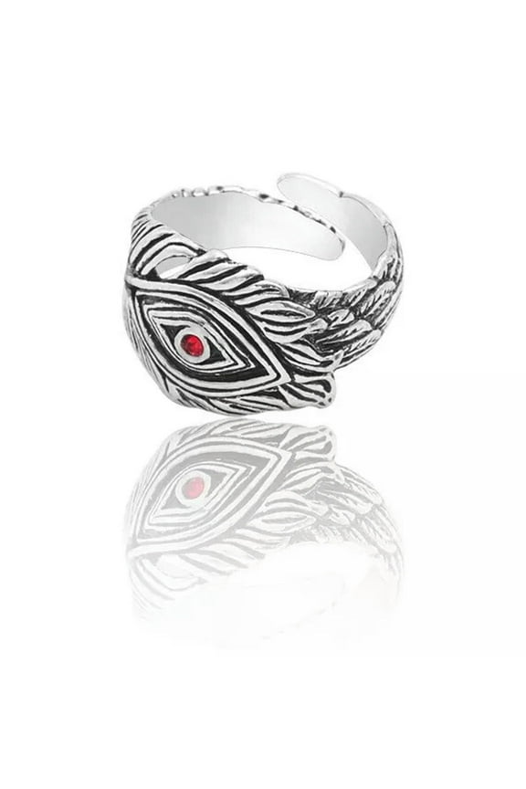 Cool Mens Womens Eyeball Evil Eye Ring for Men Stainless Steel Adjustable Size
