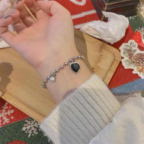 VIVIDELLE Fashion 925 Silver Lucky Beads Bracelet Chain Women Charm Party Jewelry Gift-#8