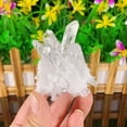 thumbnail image 1 of VIVIDELLE Natural Rainbow Aura Quartz Crystal Point Titanium Cluster VUG Specimens Healing-About 150g-White, 1 of 9