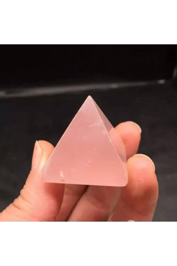 Natural Rainbow Quartz Crystal Egyptian Pyramid Energy Mineral Stone Tower Decor-Rose Quartz-5Pcs