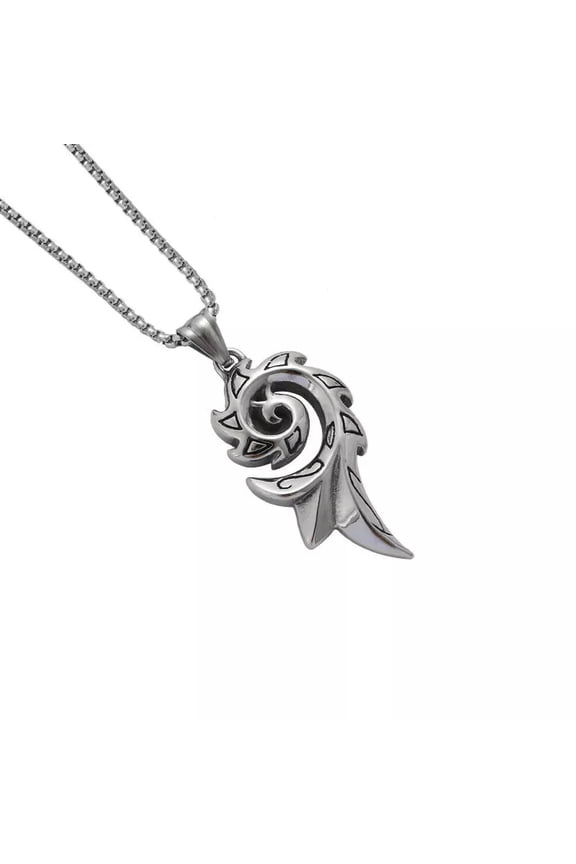 Retro Flame Personality Sweater Pendant Couple Trend Versatile Jewelry Necklace