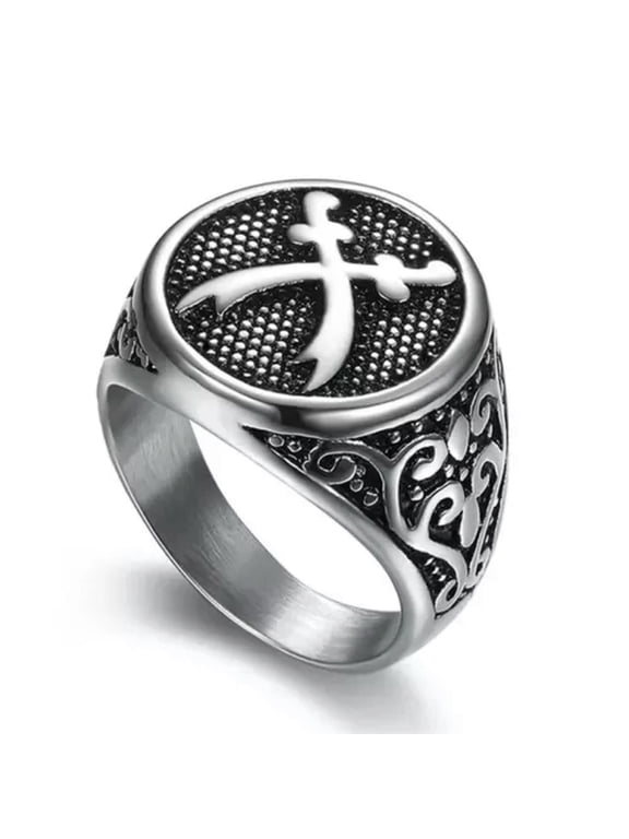 Sword Zulfakra Imam Ali Islamic Men's Printed Stainless Steel Rings Sizes 8-12-10