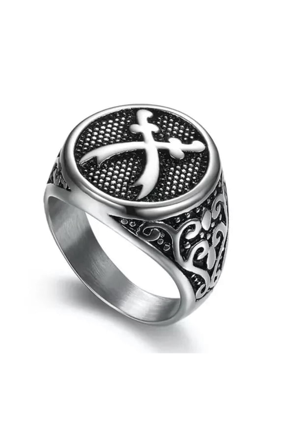 Sword Zulfakra Imam Ali Islamic Men's Printed Stainless Steel Rings Sizes 8-12-10