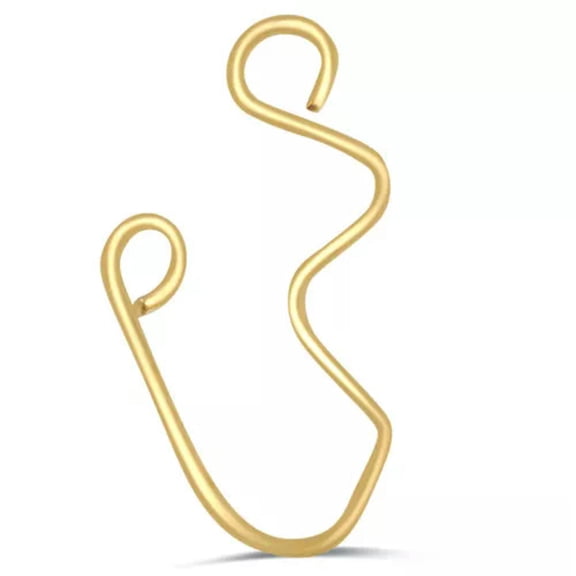 VIVIDELLE U Nose Ring Nose Clip Spiral Nose Cuff No Piercing Clip Fake Adjustable 23 Style-Rose Gold-8