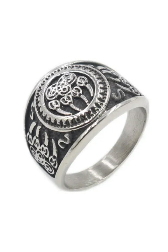 Vintage Viking Stainless Steel Viking Bear Claw Men's Rings Size 7-15-9