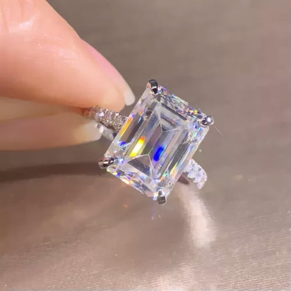 VIVIDELLE fashion Women Gift Gorgeous Cubic Zircon 925 Silver Ring Wedding Jewelry Sz 6-10-9