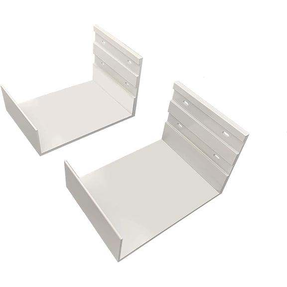 VIVIDSTORM Wall Brackets - Must Purchase with Our Screen for ElectricTension Floor Screen Wall Mount Set of Two - White Color(Including 2 Brackets)