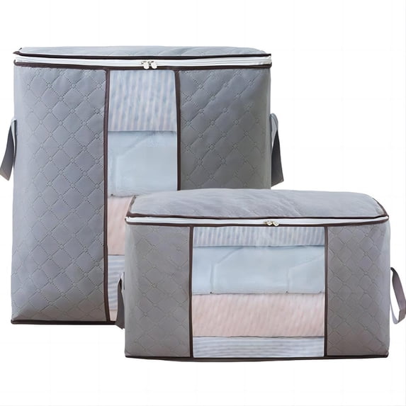 VIVIHEYDAY 1/2/3 Pack Large Clothes Storage Bag 65L 80L Clothes Organizer, Foldable Closet Organizers, with Lids, Handle, Zipper