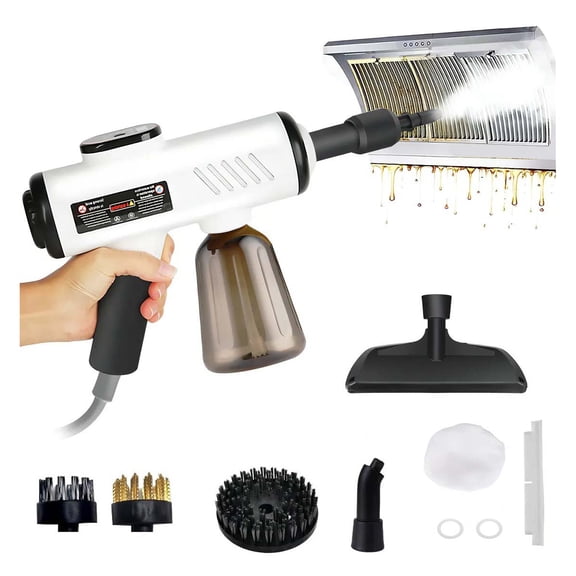 VIVIHEYDAY 1200W Handheld Steam Cleaner, 15s Heat-Up with 9 PCS Accessories 600ml Water Tank, Portable Steamer for Home, Car, Grease, Grout, Tile & Upholstery