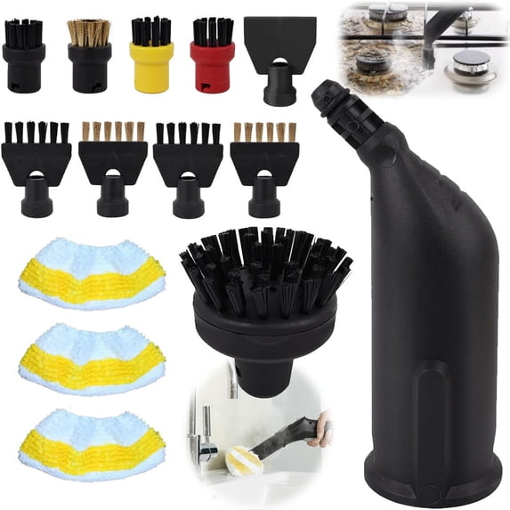 VIVIHEYDAY 14Pcs Set Cleaning Brushes and Nozzles for Karcher SC1 SC2 SC3 SC4 SC5, Steam Cleaner Accessories