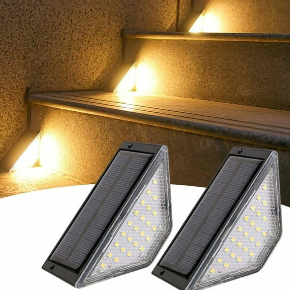 VIVIHEYDAY 2 Pack Solar Deck Lights Outdoor, Waterproof Step Lights, LED Solar Lights for Stairs Fence