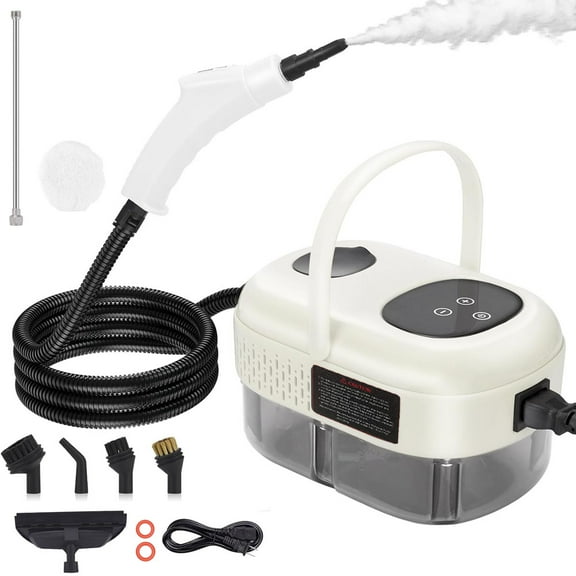 VIVIHEYDAY 2500W Handheld Steam Cleaner with 10 PCS Accessories for Home Use, Car Detailing, Kitchen (White)