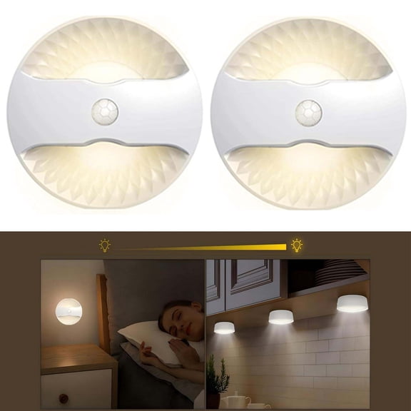VIVIHEYDAY 2Pcs Wireless LED Wall Light, Rechargeable 500mAh Battery Operated Wall Sconce, Up Down Indoor Wall Lamp, Magnetic, Self-adhesive