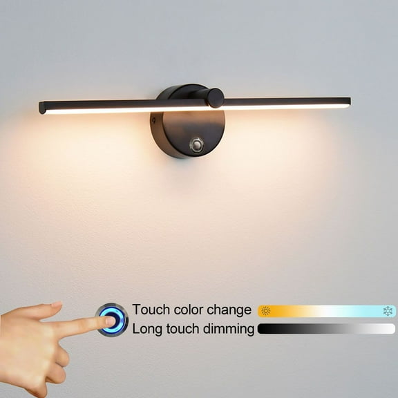 VIVIHEYDAY 41cm Modern LED Wall Sconces Dimmable Linear Wall Lamp Touch Control Rotatable for Bedroom