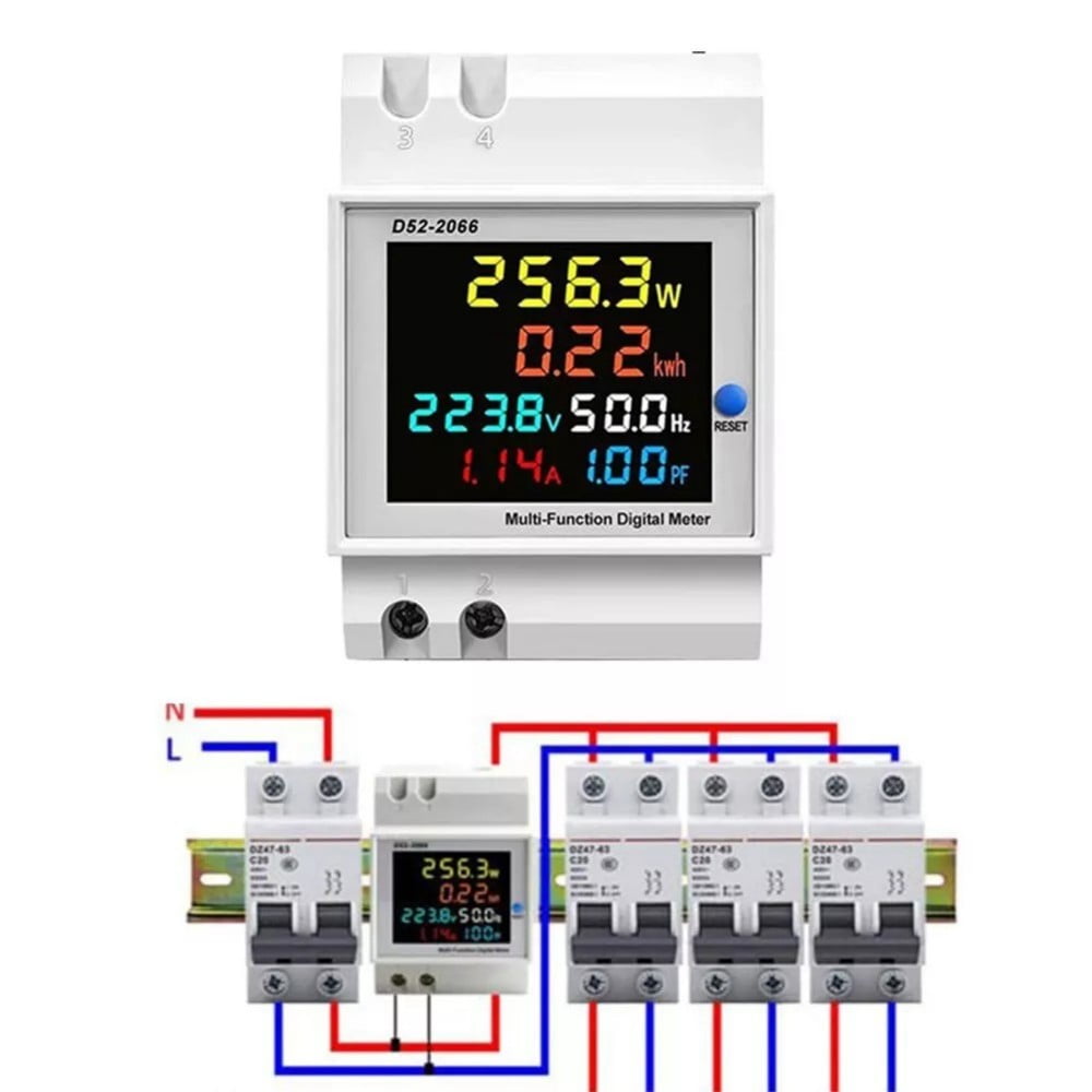 VIVIHEYDAY 6 in 1 Digital Multimeter Tester LCD HD Display D52-2066 AC ...