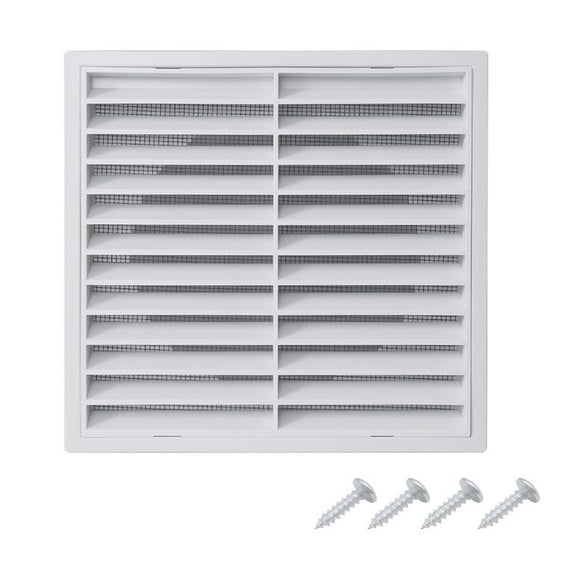 VIVIHEYDAY Air Vent Grille Register, Wall Ventilation Cover Louvered Ventilation Flap with Anti-Insect Mesh, Screws