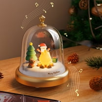 VIVIHEYDAY Christmas Music Box with LED Light, Rechargeable, Six Christmas Themes Songs, Xmas Gifts for Kids