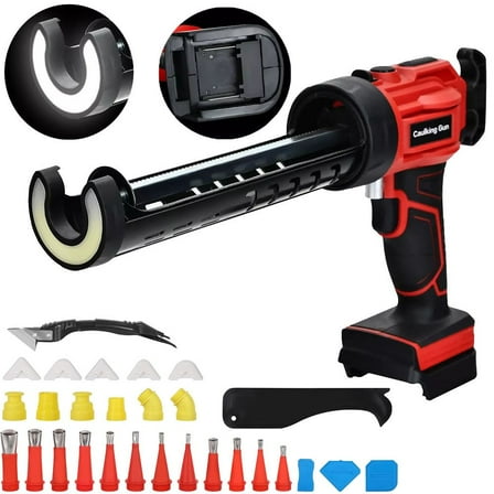 VIVIHEYDAY Cordless Electric Caulking Gun Kit with LED, 4 Speeds, 10 oz/300ml, for 18V-21V Makita Li-Ion Battery
