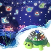 VIVIHEYDAY Cute Turtle Night Light Projector for Kids, Ocean World Star Galaxy Ceiling Lamp Color Changing, 360  Rotation, USB Powered, Christmas Birthday Gifts
