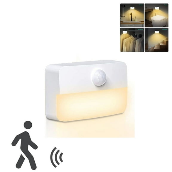 VIVIHEYDAY LED Night Light Lamp with Motion Sensor Dusk to Dawn Sensor Battery Operated Stair Lights, 1 Pack
