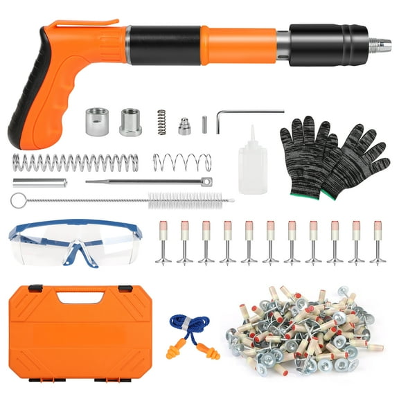 VIVIHEYDAY Mini Nail Gun Set, Portable Manual Fastening Tool, 5 Speed Adjustment, 150Pcs 7.3mm Round Nails