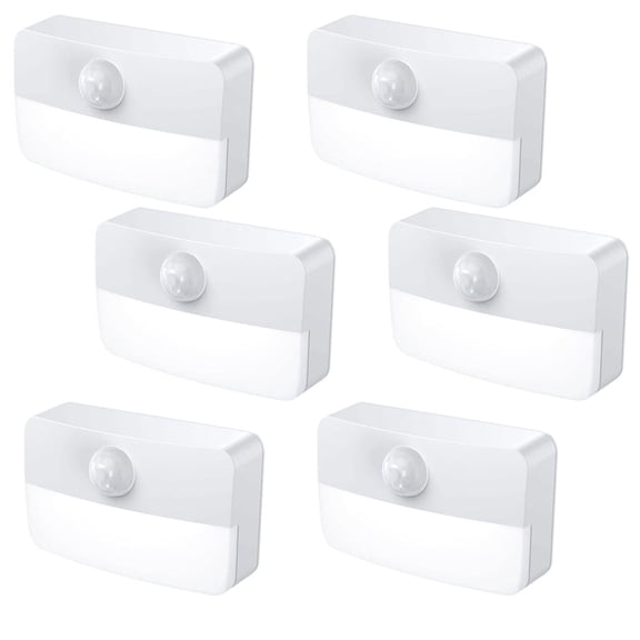VIVIHEYDAY Night Light with PIR Motion Sensor, Auto-On/Off, Dusk to Dawn, Battery Operated (1/2/4/6 Pack)