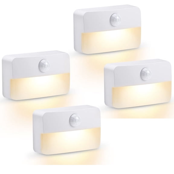 VIVIHEYDAY Night Light with PIR Motion Sensor, Auto-On/Off, Dusk to Dawn, Battery Operated (1/2/4/6 Pack)