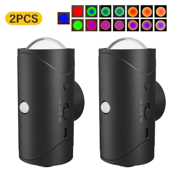 VIVIHEYDAY USB Rechargeable Wall Light, Motion Sensor Wall Sconces, Color Changing Wireless up Down Wall Lamp