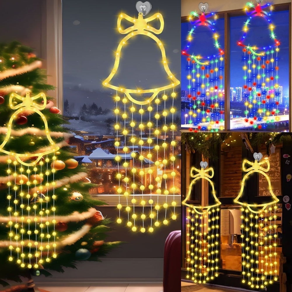 VIVIHEYDAY35 Inch Christmas Window Hanging Lights Xmas Tree Decoration ...