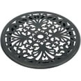 thumbnail image 1 of VIVIJASON 24" Cast Aluminum Lazy Susan Turntable, 360° Rotating Display Tray with Silent Bearings, Round Table Top Swivel Serving Plate with Umbrella Hole for Outdoor Dining Table, Floral Style, 1 of 7