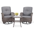 thumbnail image 1 of VIVIJASON 3 Piece Pe Wicker Outdoor Patio Bar Set, Grey, 1 of 7