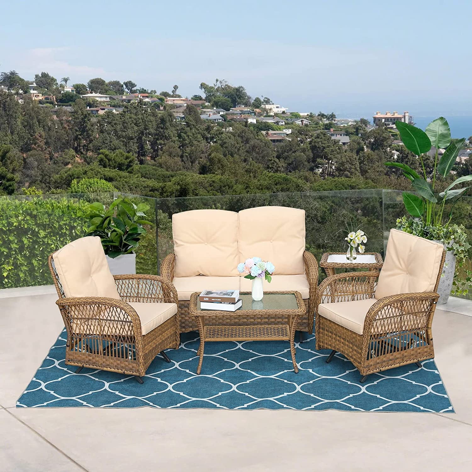 Oakmont 5 piece cushioned seating set sales
