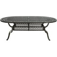 thumbnail image 1 of VIVIJASON 83.80" Cast Aluminum Adjustable Outdoor Dining Table with Umbrella Hole, Antique Bronze, 1 of 7