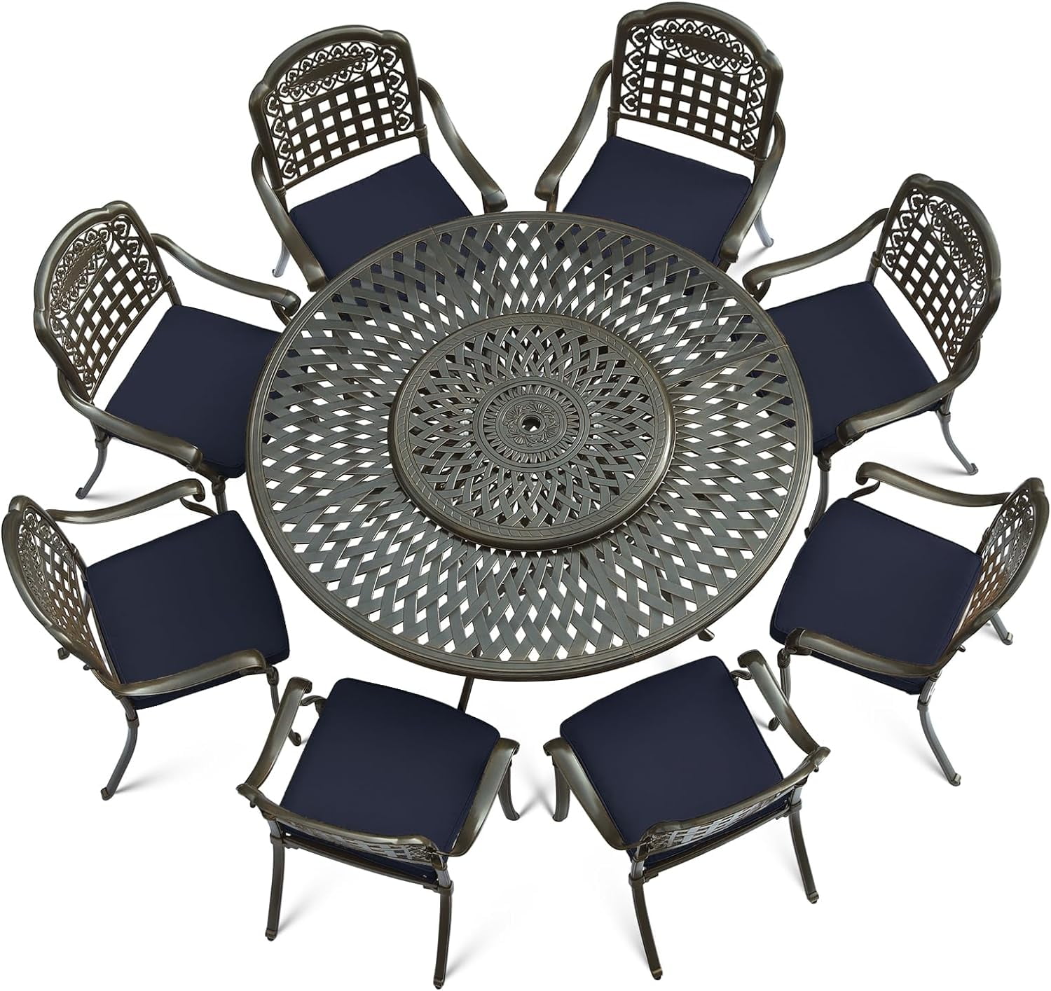 Picture Idea: Vivijason 9 Piece Outdoor Furniture Dining Set Rust Free Cast