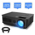 thumbnail image 1 of VIVIMAGE Cinemoon C580 Projector 1080P Supported, High Brightness Video Projector with 200" Projection Size Includes HDMI Cable, 1 of 9