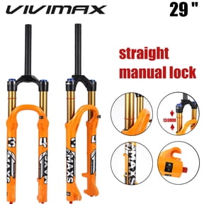 VIVIMAX MTB Bike Fork Solo Air Bicycle Front Suspension 27.5/29inch Alloy Magnesium QuickRelease,Stroke 130MM, inner tube 34MM